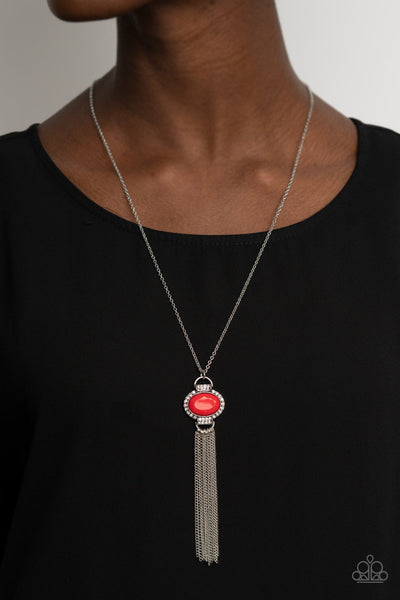 What GLOWS Up - Red Paparazzi Necklace