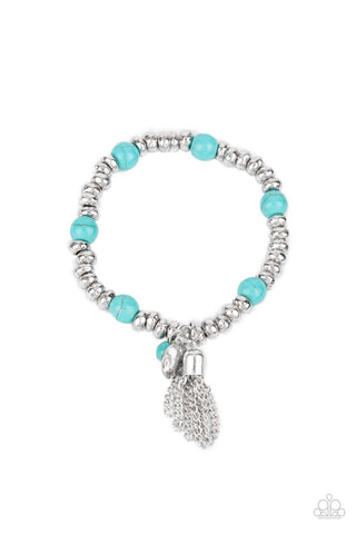 Whimsically Wanderlust - Blue Paparazzi Bracelet