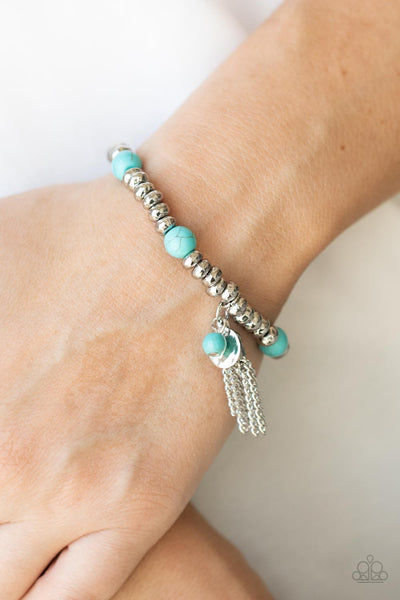 Whimsically Wanderlust - Blue Paparazzi Bracelet