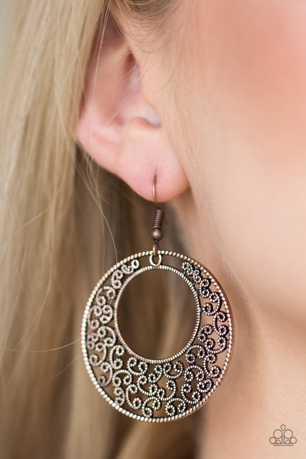 Paparazzi Earrings - Wistfully Winchester - Copper (#250)