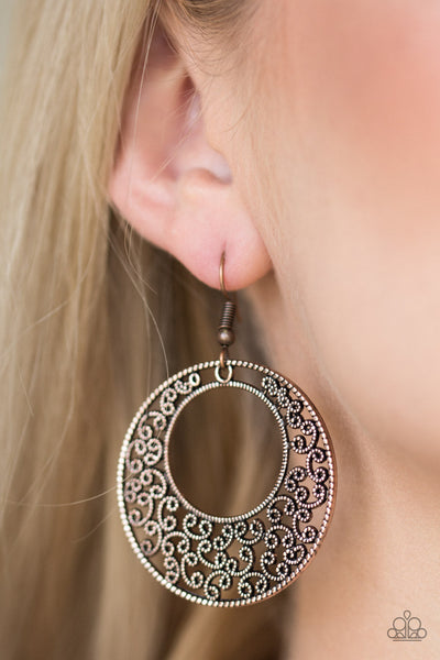 Paparazzi Earrings - Wistfully Winchester - Copper (#250)