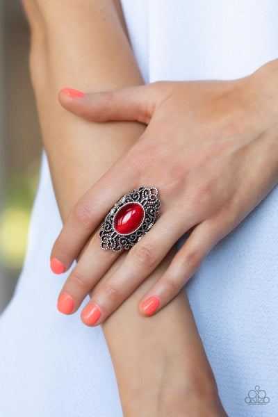 Once Upon a Meadow - Red Paparazzi Ring (P13)