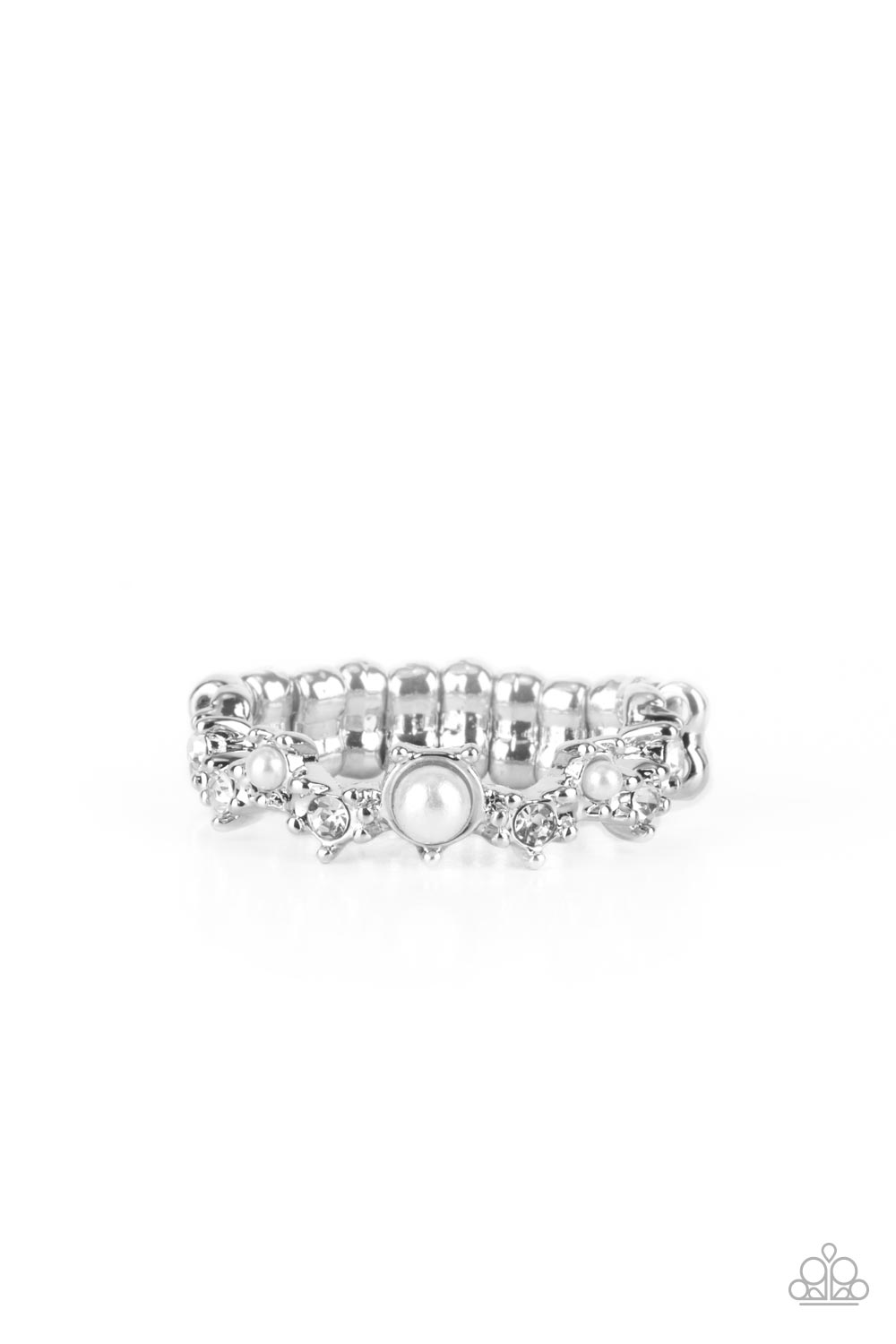 Blissfully Bella - White Paparazzi Ring (T9)