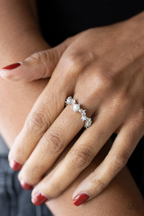 Blissfully Bella - White Paparazzi Ring (T9)