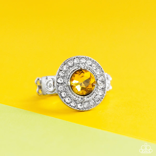 Targeted Timelessness - Yellow Paparazzi Ring (T46)