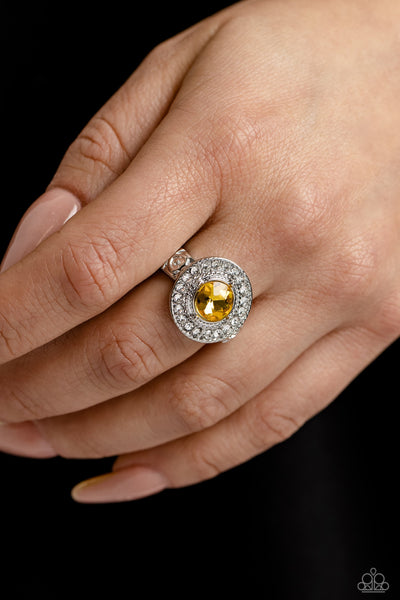 Targeted Timelessness - Yellow Paparazzi Ring (T46)