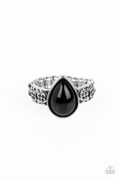 Rainbow Raindrops - Black Paparazzi Ring (R075)