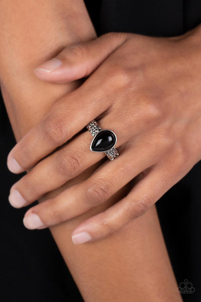 Rainbow Raindrops - Black Paparazzi Ring (R075)