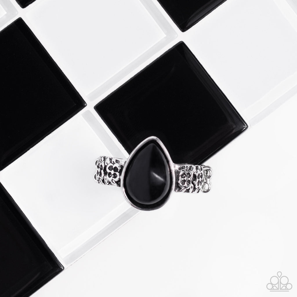 Rainbow Raindrops - Black Paparazzi Ring (T107)