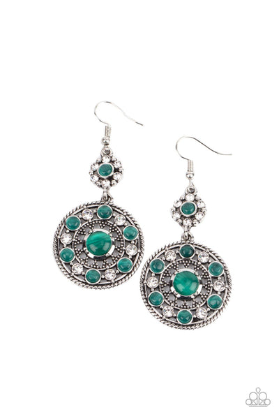 Party at My PALACE - Green Paparazzi Earring (#5343)