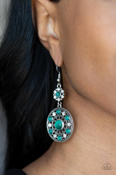 Party at My PALACE - Green Paparazzi Earring (#5343)