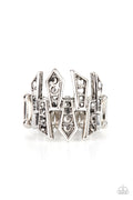 Juxtaposed Jewels - Silver Paparazzi Ring (R005)
