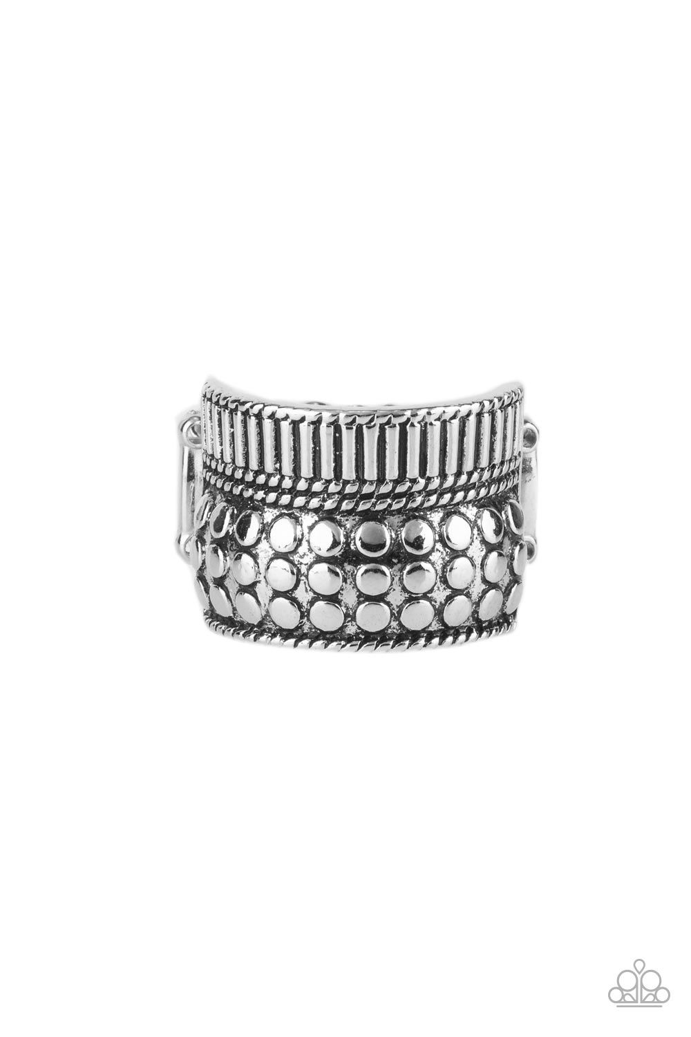 Tenacious Texture - Silver Paparazzi Ring (T22)