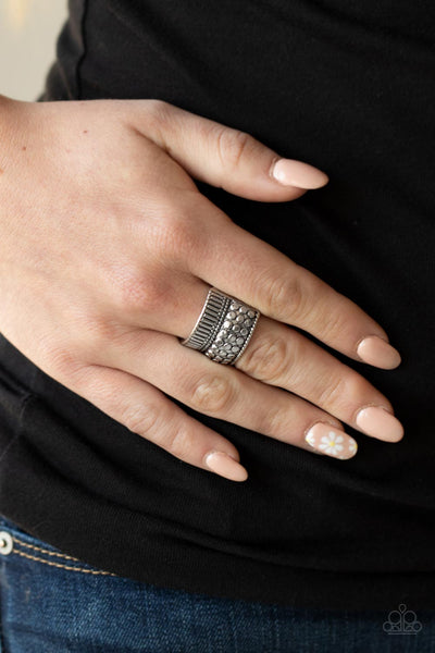 Tenacious Texture - Silver Paparazzi Ring (T22)