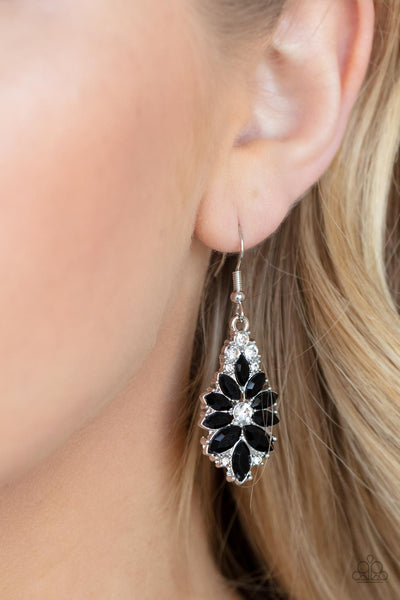 Gala Goddess - Black Paparazzi Earring (#3650)