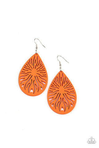 Sunny Incantations - Orange Paparazzi Earring