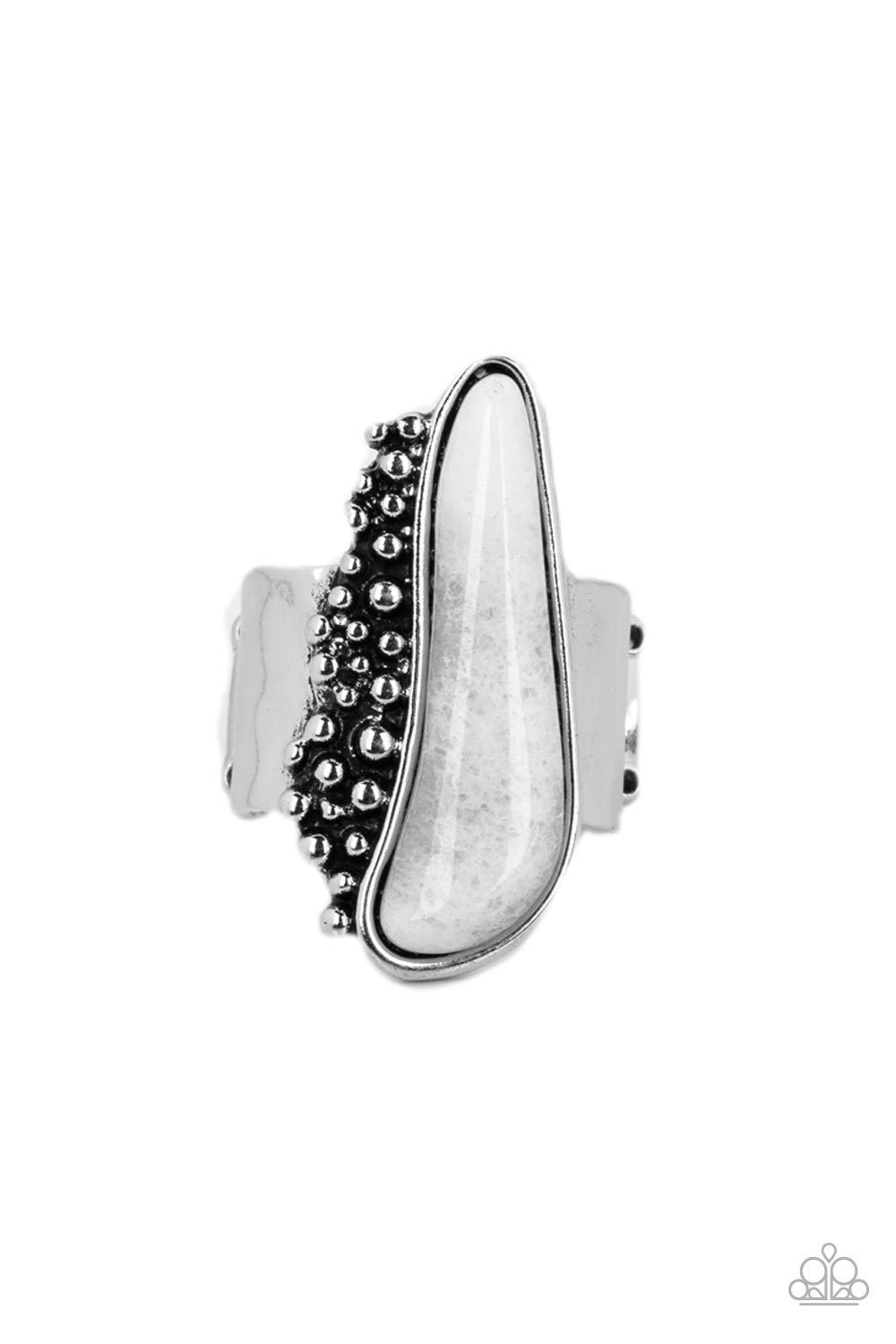 Gemstone Guide - White Paparazzi Ring (T47)