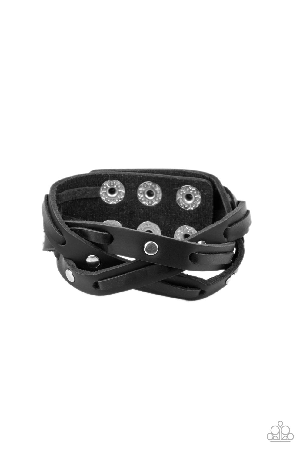 Rugged Roundup - Black Paparazzi Bracelet (UB147)