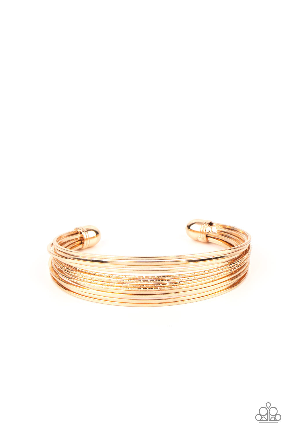 This Girl is on WIRE - Gold Paparazzi Bracelet (#3391)