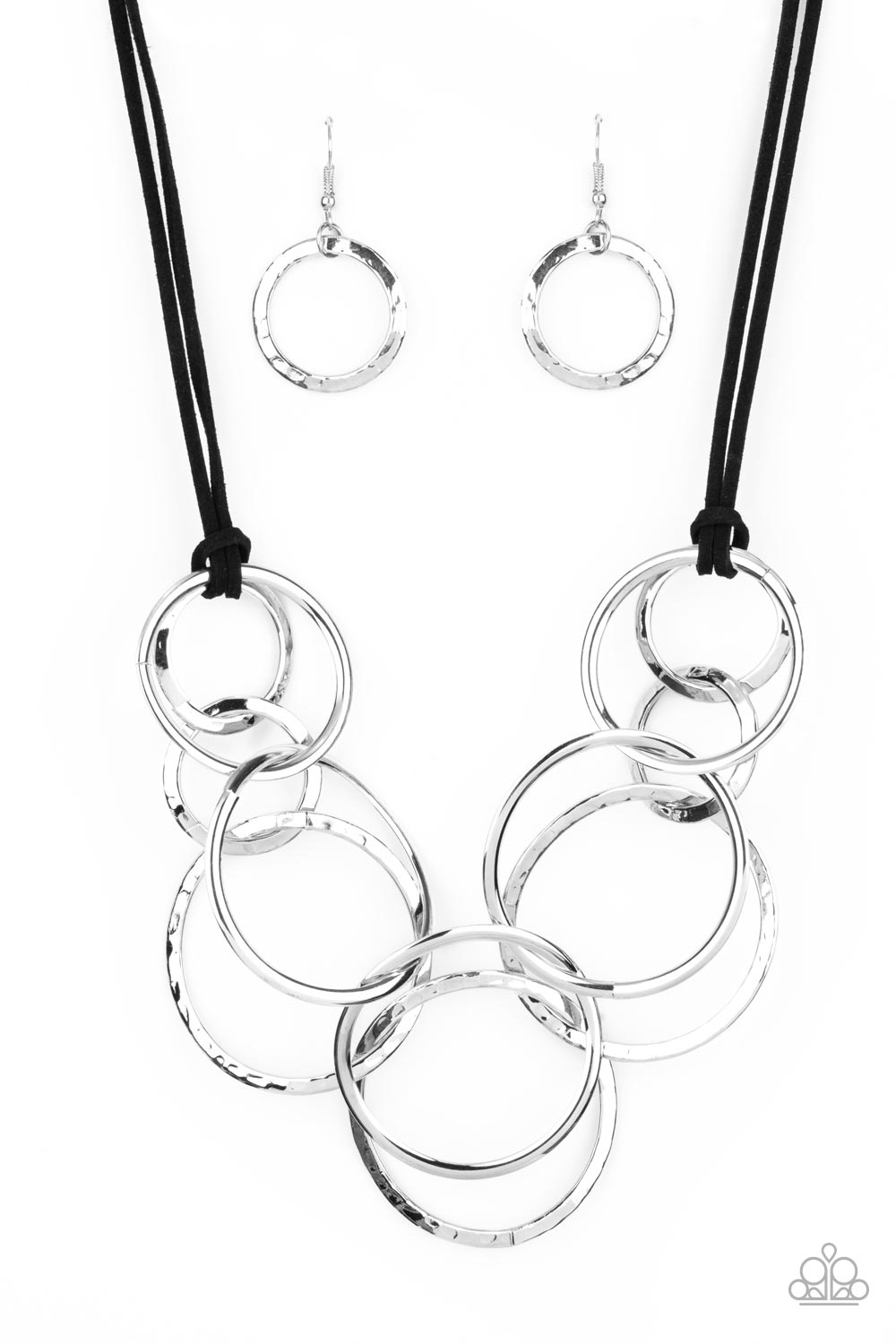 Spiraling Out of COUTURE - Silver Paparazzi Necklace (#4470)