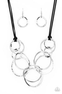 Spiraling Out of COUTURE - Silver Paparazzi Necklace (#4470)