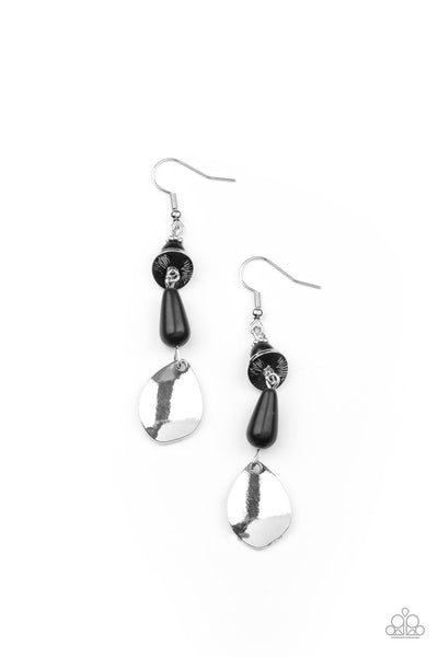 Artfully Artisan - Black Paparazzi Earring (#3551)