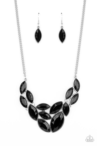 Glitzy Goddess - Black Paparazzi Necklace (3857)