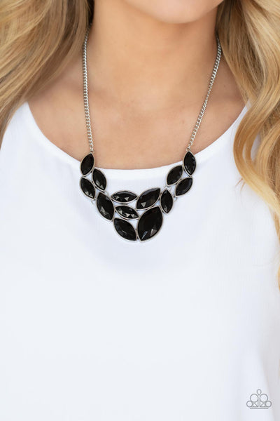 Glitzy Goddess - Black Paparazzi Necklace (3857)