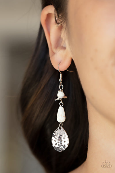 Artfully Artisan - White Paparazzi Earring