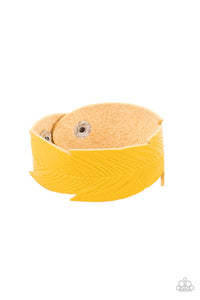 Whimsically Winging It - Yellow Paparazzi Bracelet (W153)