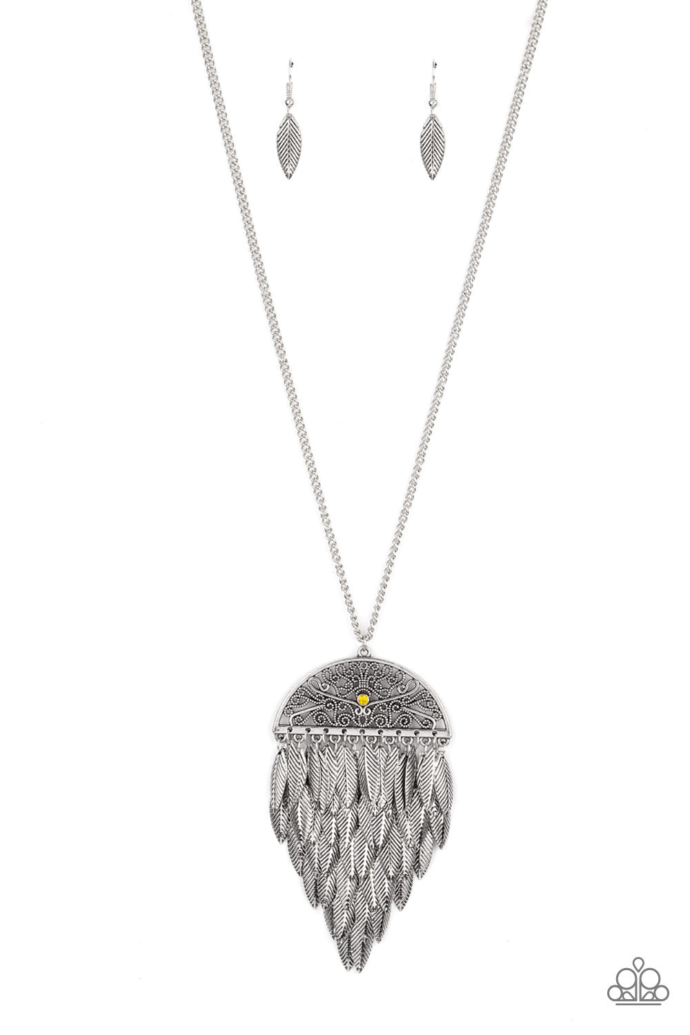 Canopy Cruise - Yellow Paparazzi Necklace (#3627)