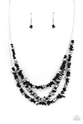 Placid Pebbles - Black Paparazzi Necklace (S038)