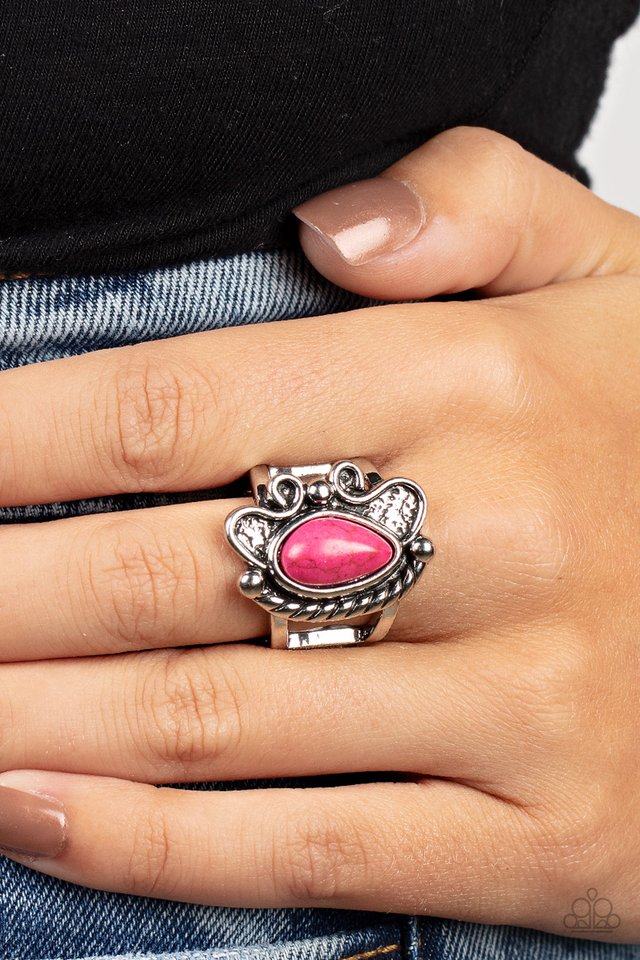 Mesa Meditation - Pink Paparazzi Ring (T45)
