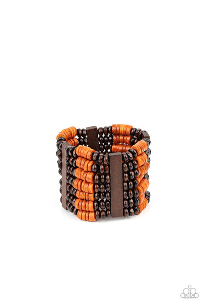 Vacay Vogue - Orange Paparazzi Bracelet (#4400)