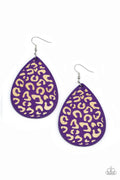 Suburban Jungle - Purple Paparazzi Earring (PZ-2927)