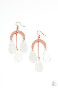 Atlantis Ambience - Copper Paparazzi Earring (#3818)