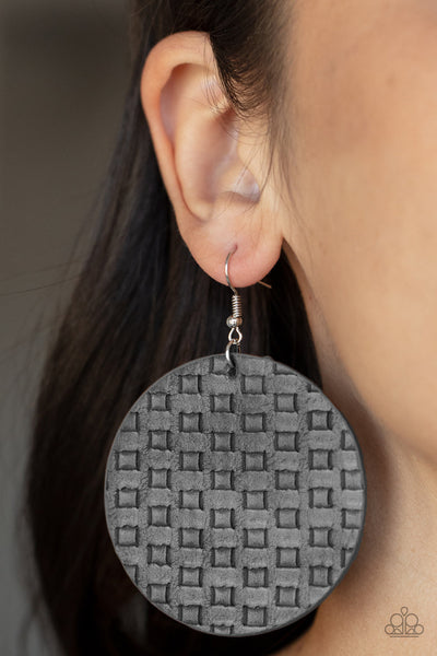 WEAVE Me Out Of It - Silver Paparazzi Earring (#1362)