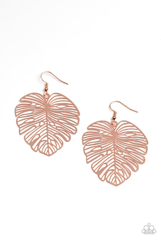 Palm Palmistry - Copper Paparazzi Earring (#3032)