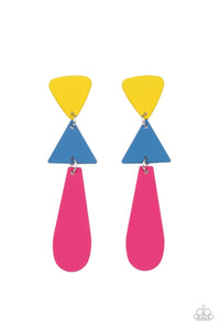 Retro Redux - Multi Paparazzi Earring (#3562)