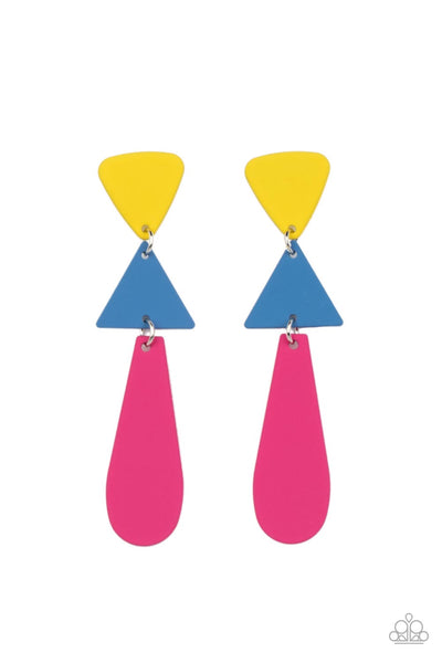 Retro Redux - Multi Paparazzi Earring (#3562)