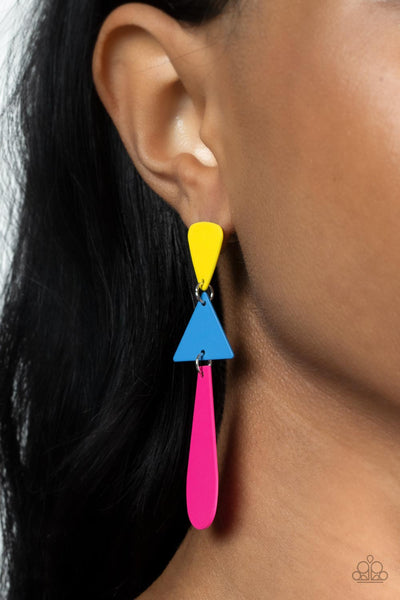 Retro Redux - Multi Paparazzi Earring (#3562)