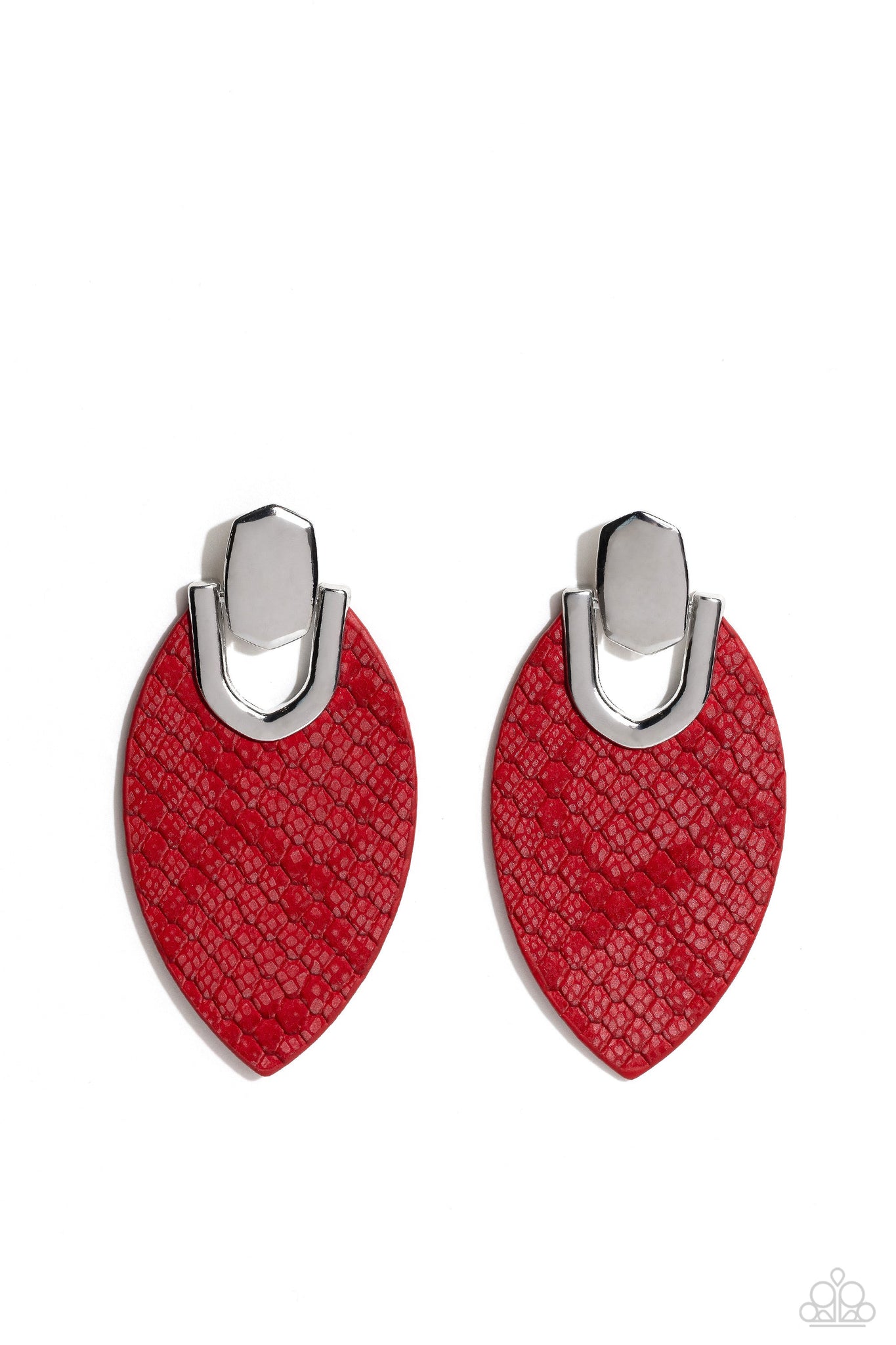 Wildly Workable - Red Paparazzi Earring (#5532)