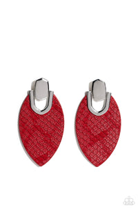 Wildly Workable - Red Paparazzi Earring (#5532)