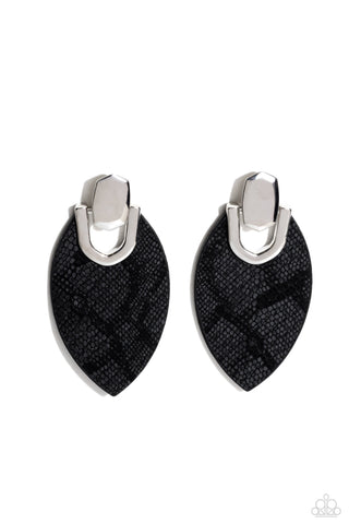 Wildly Workable - Black Paparazzi Earring