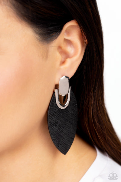 Wildly Workable - Black Paparazzi Earring