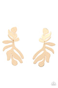 Palm Picnic - Gold Paparazzi Earring (PZ-1016)