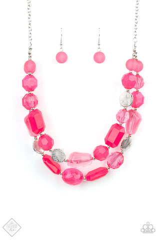 Oceanic Opulence - Pink Paparazzi Fashion Fix Necklace Aug 2021