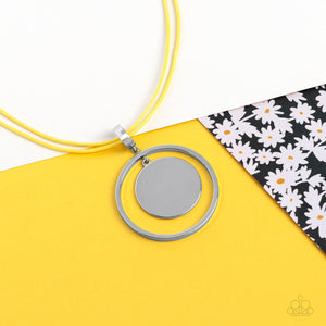 Rural Reflection - Yellow Paparazzi Necklace (#5505)