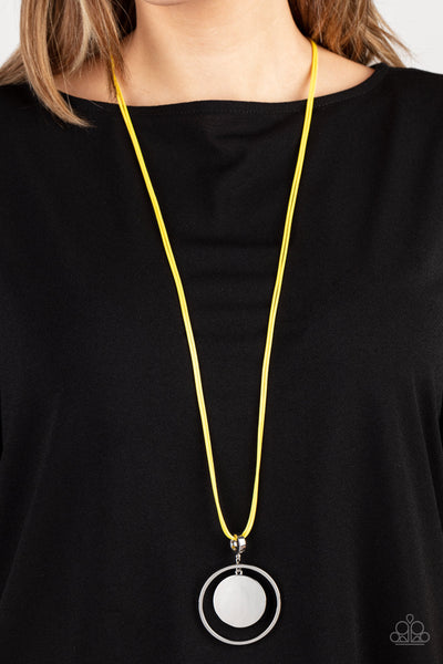 Rural Reflection - Yellow Paparazzi Necklace (#5505)