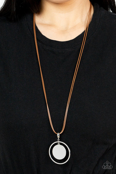 Rural Reflection - Brown Paparazzi Necklace (#5334)